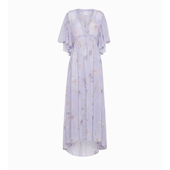 Forte Forte printed voile maxi dress wisteria size 0 XS light purple floral NWT - Picture 1 of 10